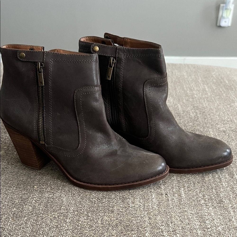 Lucky Brand Dark Brown Ankle Booties